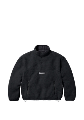 Supreme logo-patch reversible-style jacket - Black