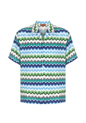 Missoni Zigzag-print short-sleeve shirt - Blue