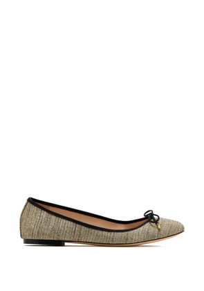 HOUSE OF BALLERINAS Emilie bow-detail ballet flats - Gold