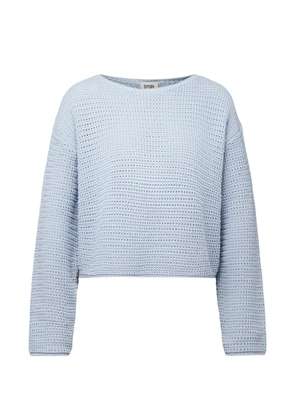 Drykorn Imenia_2 open-knit boat-neck sweater - Blue