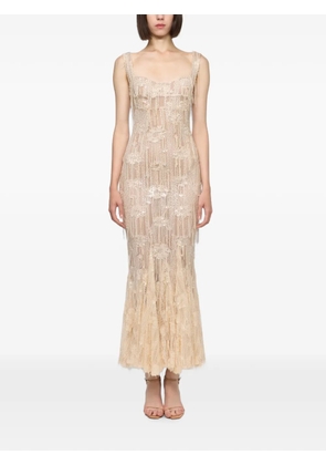 Atu Body Couture lace sequin-embellished dress - Neutrals