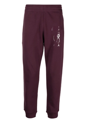 Moschino logo-print cotton track pants - Red
