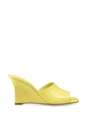 Stuart Weitzman Vinnie patent-leather wedge sandals - Yellow