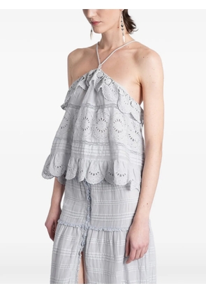 MARANT ÉTOILE Prisha ruffled top - Blue