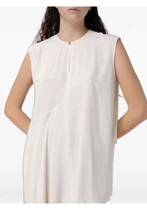 Fabiana Filippi asymmetric crepe de chine blouse - White