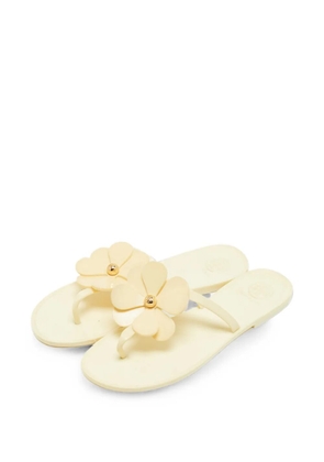 Tory Burch flower-motif flip-flops - Yellow