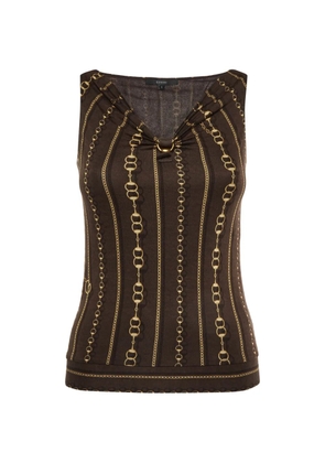 Gucci Pre-Owned chain-link print sleeveless top - Brown