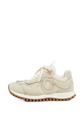 Christian Dior Pre-Owned C'est Dior fringe-detail sneakers - Neutrals