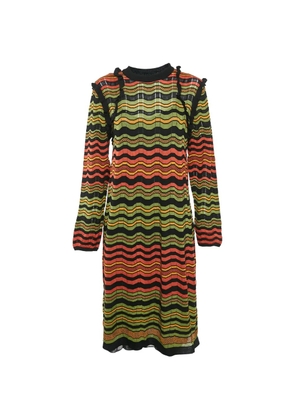 Missoni Pre-Owned zigzag-knit midi dress - Black