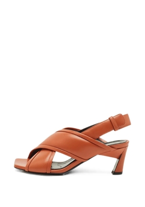 Marni Pre-Owned crisscross heeled sandals - Brown