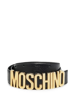 Moschino Pre-Owned logo buckle belt - Black