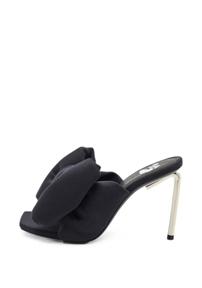 Off-White Pre-Owned Allen bow slide heeled sandals - Black
