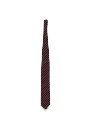 Zegna diagonal-stripe silk tie - Red