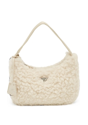 Prada Pre-Owned Re-Edition 2000 shearling shoulder bag - White