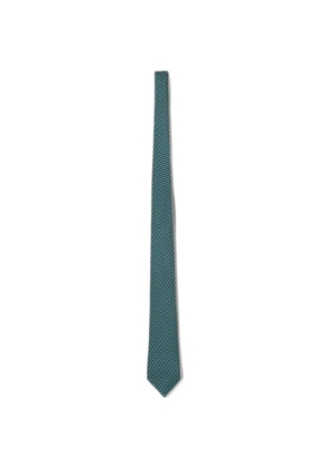 Zegna sailboat-print silk tie - Green