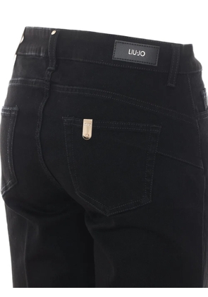 LIU JO logo-patch skinny jeans - Black