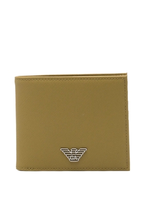 Emporio Armani logo-plaque bi-fold wallet - Green