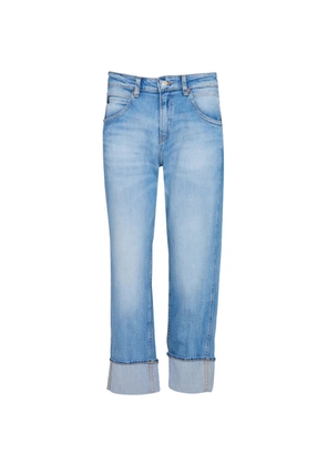 Les Temps des Cerises faded turn-up jeans - Blue