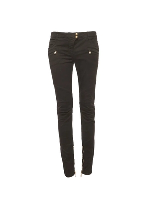 Balmain Pre-Owned zip-pockets skinny jeans - Black