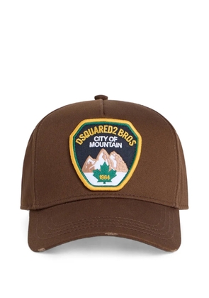 DSQUARED2 logo patch baseball cap - Brown