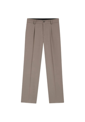 HUGO pleated-detail straight-leg trousers - Brown