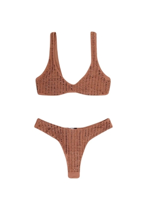VENUJA crystal-embellished bikini - Brown