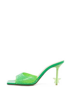 MACH & MACH Star crystal-embellished heeled sandals - Green
