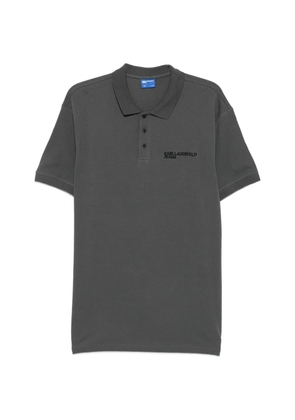 Karl Lagerfeld Jeans logo-embroidered polo shirt - Grey