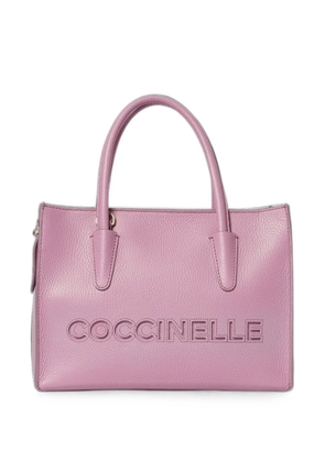 Coccinelle Myrtha debossed-logo tote bag - Purple
