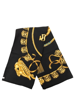 Hermès Pre-Owned 1980-2000 Les Cavaliers d Or Silk Scarf 90 scarves - Black