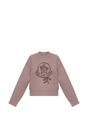 Moncler logo-embroidered sweatshirt - Pink