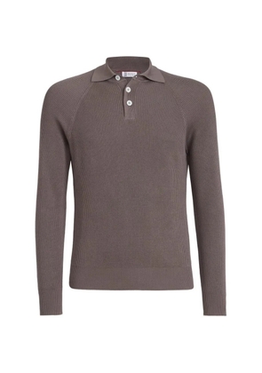 Brunello Cucinelli buttoned polo shirt - Brown