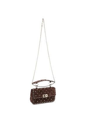 Valentino Garavani Rockstud quilted shoulder bag - Brown