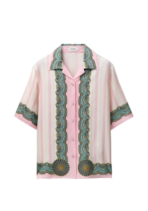 Versace printed silk twill shirt - Pink