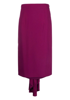 Moschino high-waisted asymmetric midi skirt - Pink