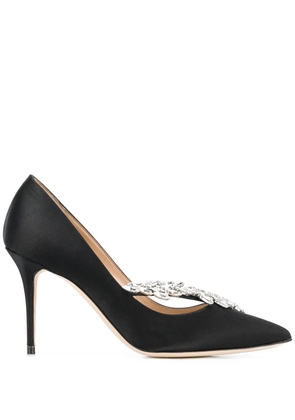 Manolo Blahnik Nadira satin pumps - Black