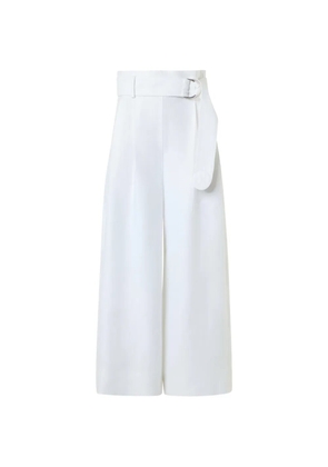 Akris Punto Fiorella linen wide-leg cropped trousers - White