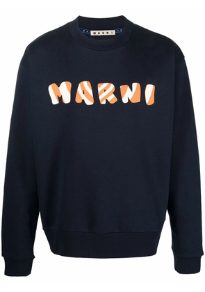 Marni logo-embroidered sweatshirt - Blue