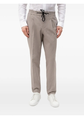 HUGO seersucker drawstring trousers - Brown