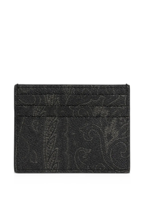 ETRO Arnica card holder with leather insert - Black