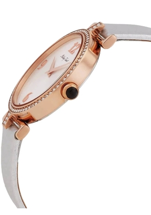 Mathey Tissot Gaia crystal-embellished 34mm watch - White