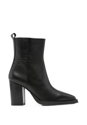 SERGIO MORETTI FIRENZE pointed-toe block-heel ankle boots - Black