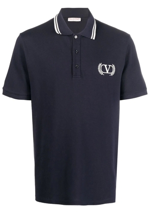 Valentino Garavani embroidered logo polo shirt - Blue
