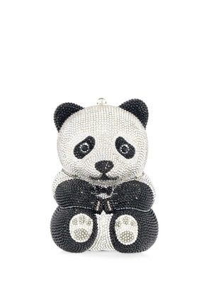 Judith Leiber Teddy Bear Ling crystal-embellished panda mini bag - White