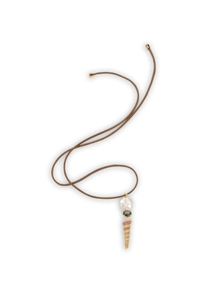 Jennifer Behr Finley shell-pendant necklace - Gold