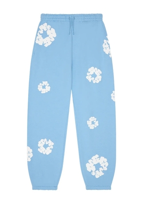 Denim Tears wreath-print track pants - Blue