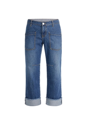 Maurizio Massimino patch-pocket turn-up jeans - Blue
