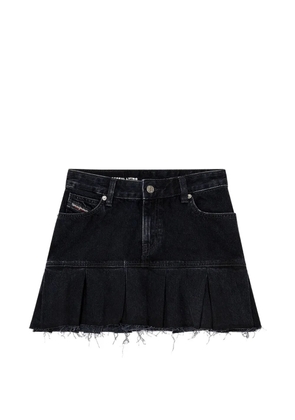 Diesel denim skirt with frayed pleated hem - Black