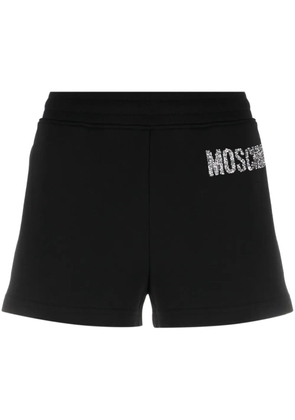 Moschino logo-embellished organic cotton shorts - Black