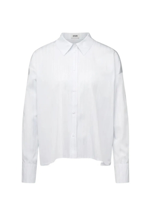 Drykorn Cloelia striped long-sleeve shirt - White
